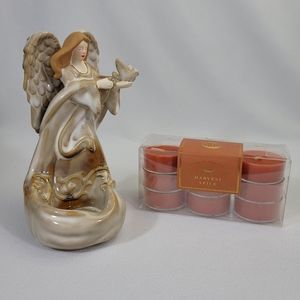 Yankee Candle Ceramic Angel With Dove Tealight Holder With Scented Tealights